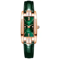 WJ-10527 cheap yiwu factory hot selling rose gold luxury Roma diamond small ladies watch vintage green fashion watch for women