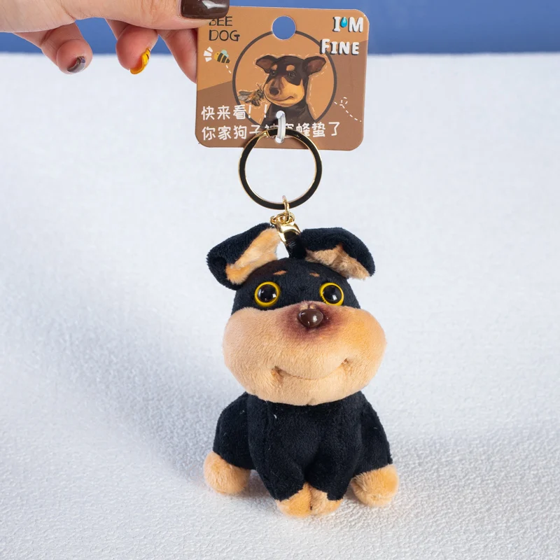 Numerous Cute Cartoon styles Bee Puppy Rabbit Plush Small Pendant Cartoon Animal Doll Bag Pendant Keychain