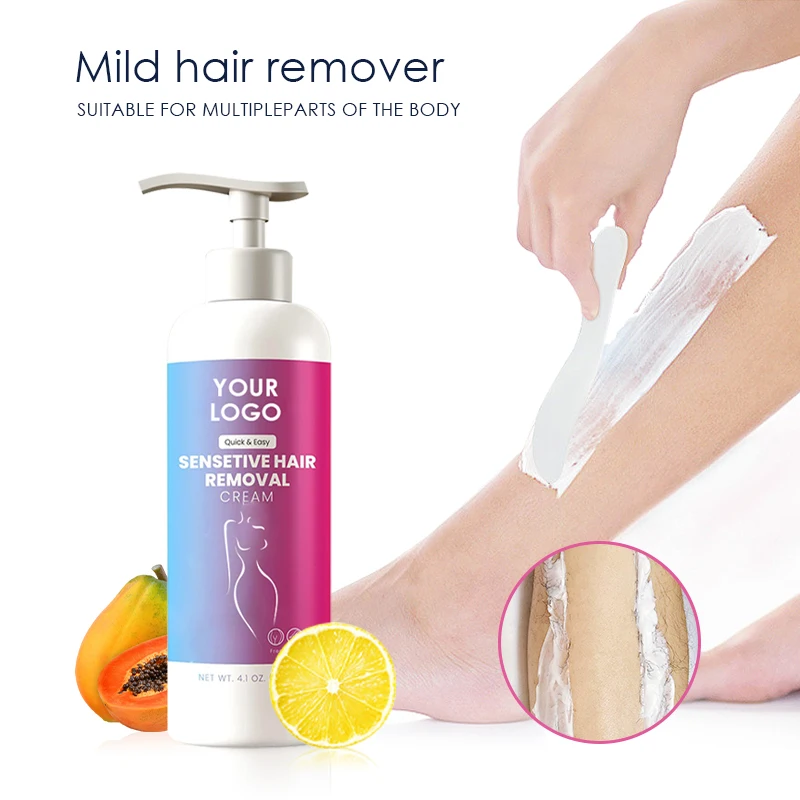 Wholesale OEM Private Label Cosmetics Women Men Organic Natural Permanent Removal Body Facial Lotion Hair Remover Cream