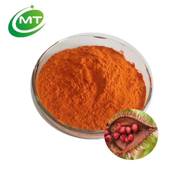 Natural Orange Red Colorant Botanical Pigment Bixin Annatto Seed Extract Powder for Food and Dye