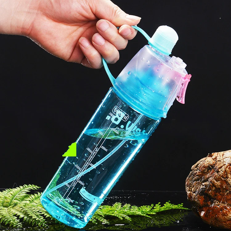 Спортивная бутылка для воды с распылителем, портативные бутылки с защитой от протечек для пеших прогулок, велосипедных велосипедов, бутылки для питья 400 мл/600 мл