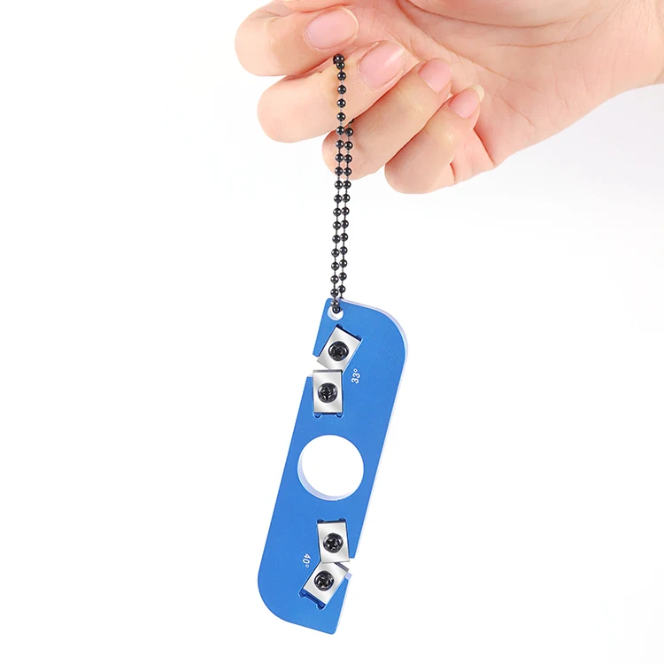 Finger Hole outdoor camping portable Multifunction Portable Pocket Carbide Knife Sharpener Outdoor Mini Knife Sharpener