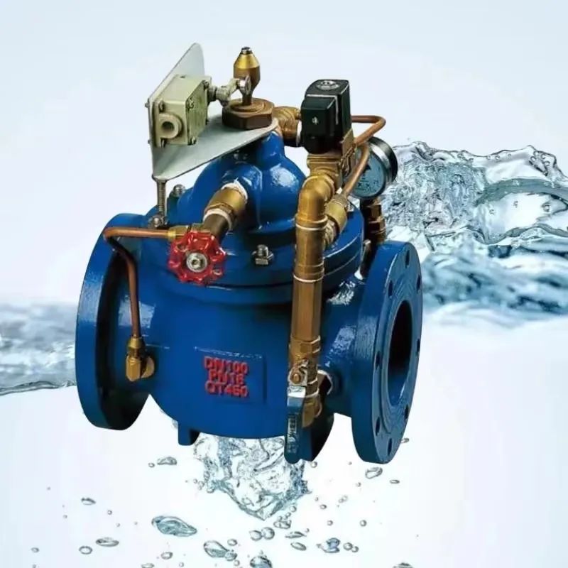 DN20 100 ANSI JIS electric actuator Balance control valve regulating solenoid valve cast iron motorized hydraulic control valve