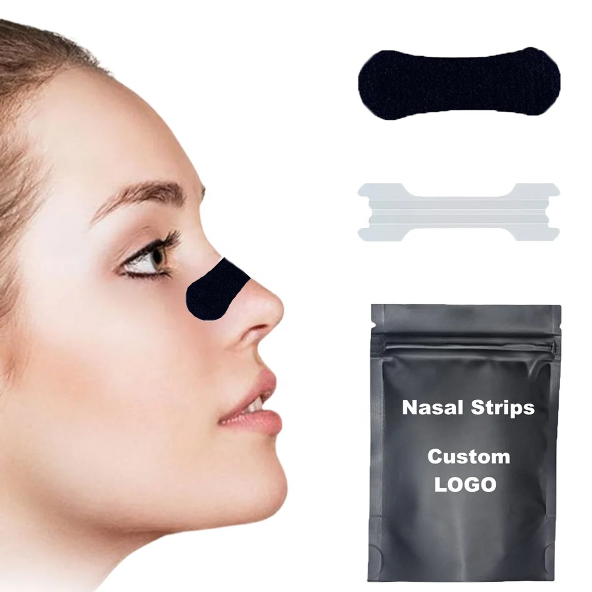 2024 HLK Better Sleeping Breathe Right Latex-free Stop Snoring Nasal Better Breath Tape Nose Strips Breathing