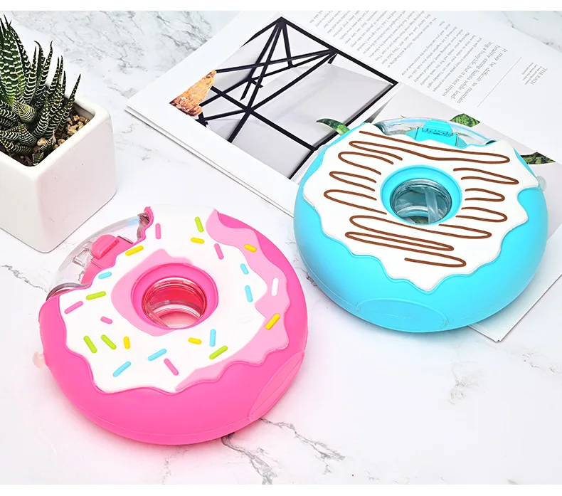 Water bottle Children Straw Cup Cute plastic cup Donuts style in bulk for baby