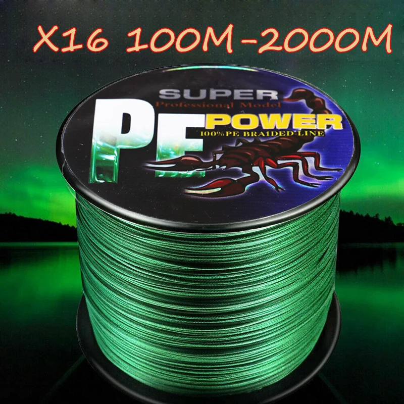 DORISEA 16 Strands 100M - 2000M Hollow Core Extreme Braided Fishing Line 20LBs-550LBs Assist Line
