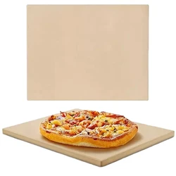 Wholesale Thermal Shock Resistant Pizza Baking Stone 15 x 12 Inch Rectangle Heavy Duty Cordierite Pizza Stone for Oven and Grill