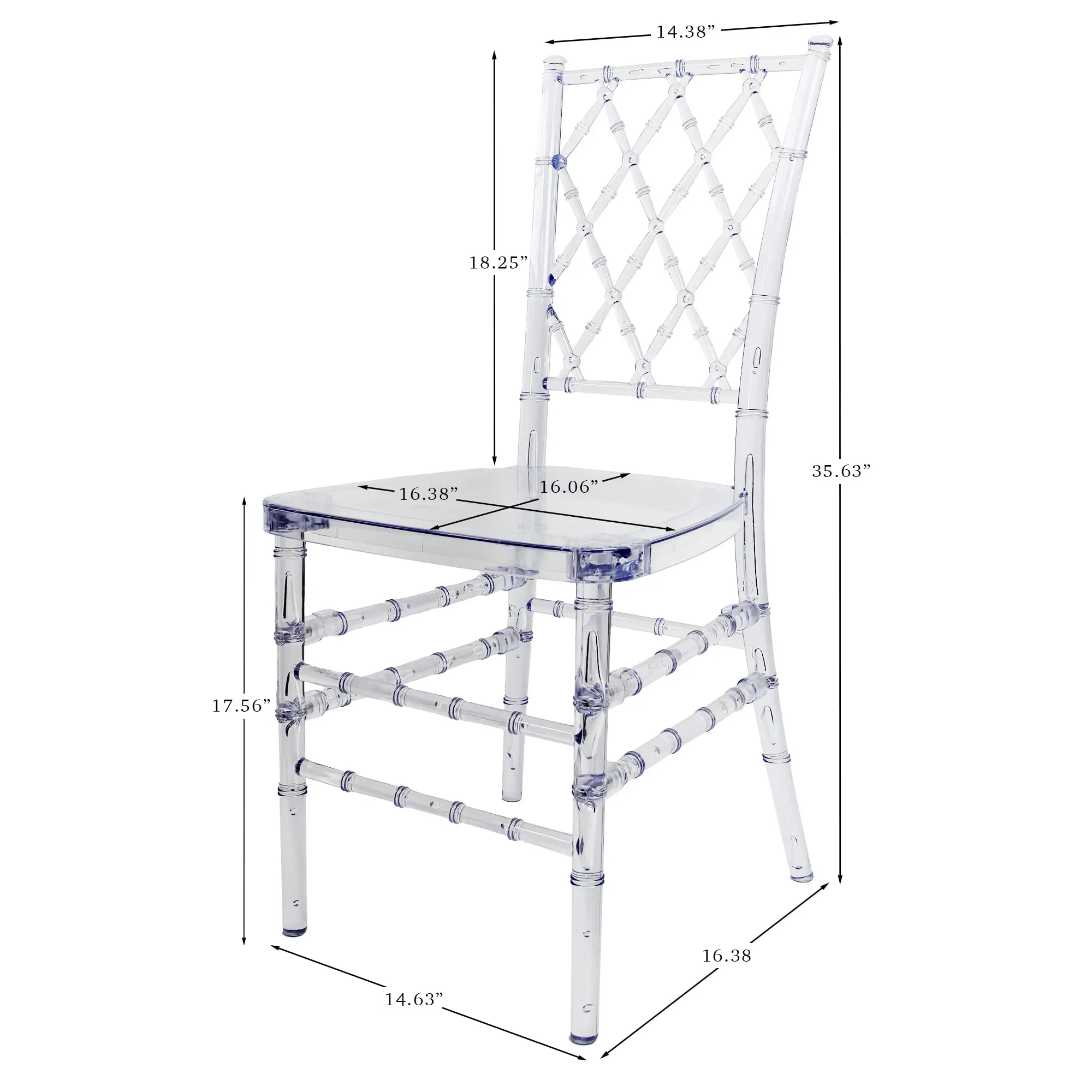 Wedding Chair Flash Elegance Stacking Chair Acrylic Crystal Chairs Stackable Transparent Elegant Party