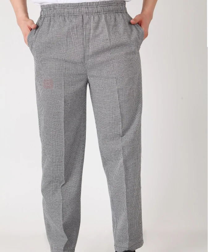 Высококачественная Униформа шеф-повара, кухонная плита, рабочие белые брюки для отеля, ресторана, пекарни, кейтеринга, эластичные брюки, брюки шеф-повара зебры