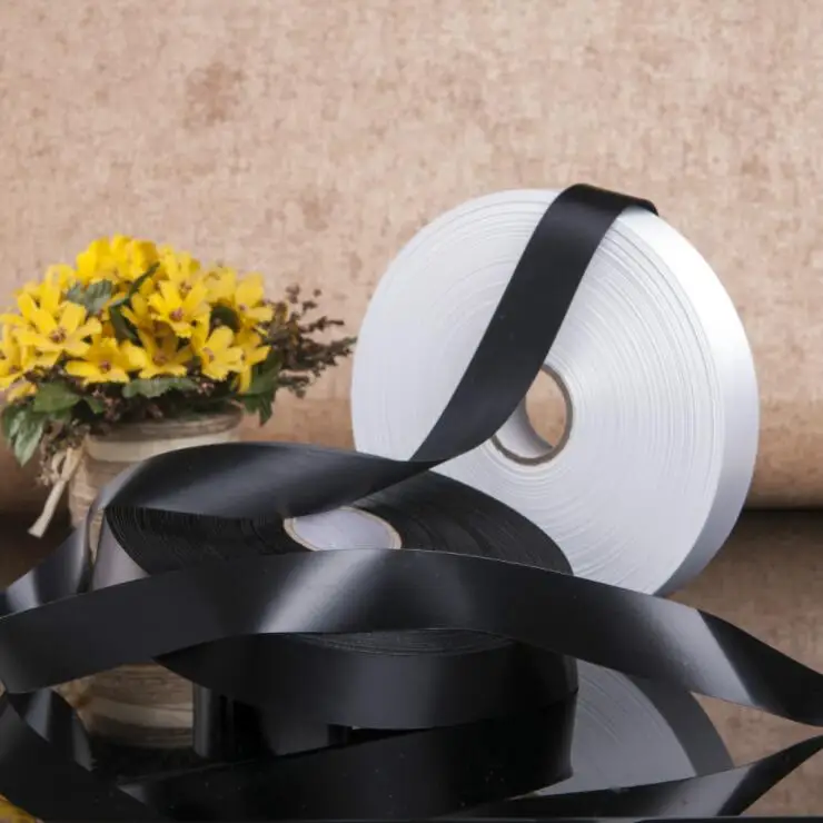 Woven Edge Double Side Satin Label Ribbon