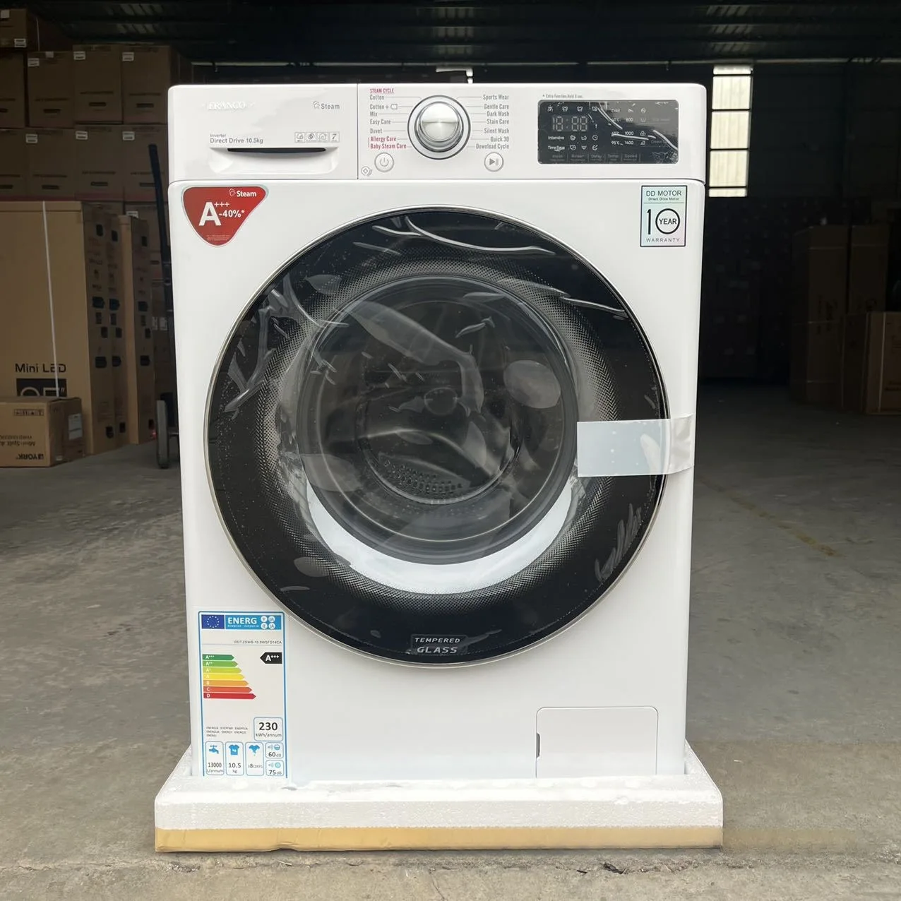 10.5kg Fully Automatic Electric Home Washing Machine with Dryer New Condition Drum Washing Machines and Drying Machines