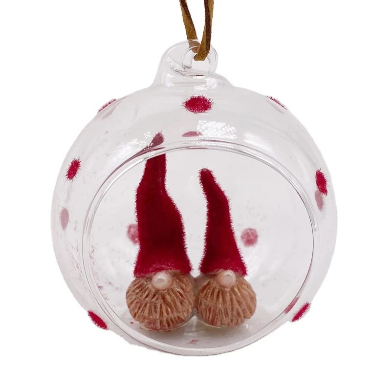 Wholesale Hanging 100mm Glass Ball Terrarium Hand blown Clear Glass Ball with Opening Mouth