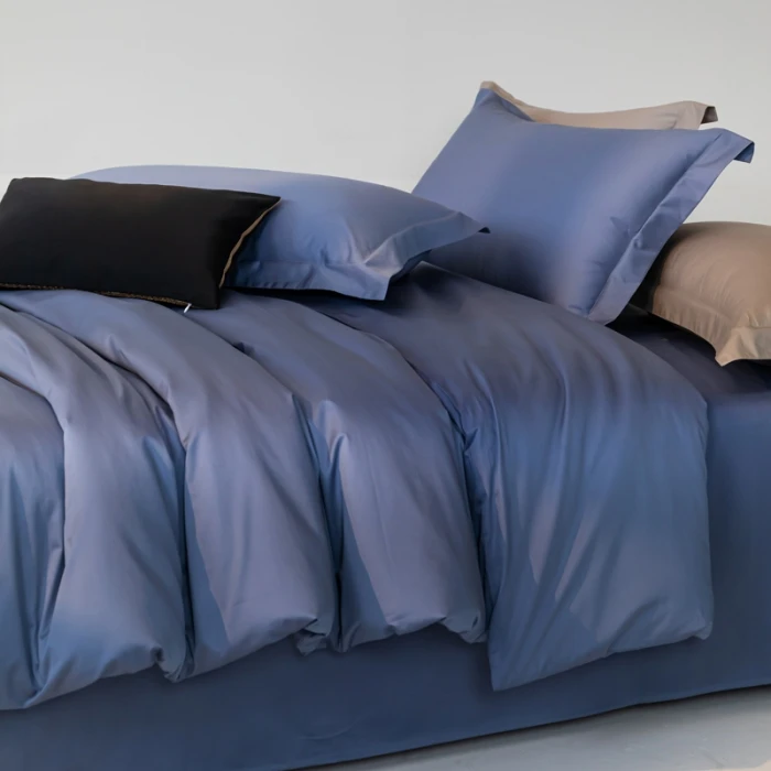 New custom size Egyptian Pima cotton silky soft breathable duvet cover set