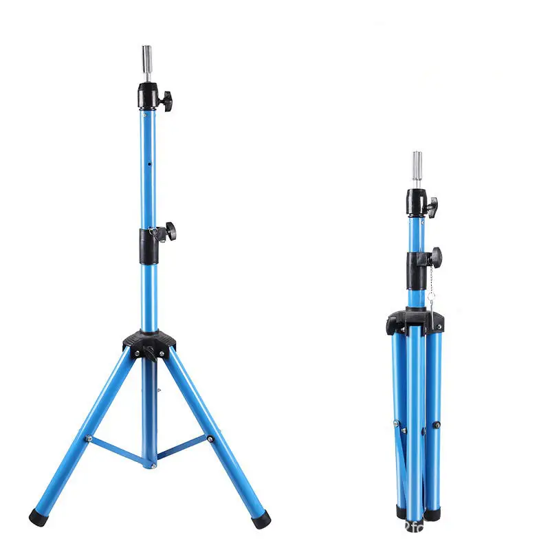 Head Colorful Thickening Type Wig Stand Tripod With Mannequin Metal Wig Tripod Stand