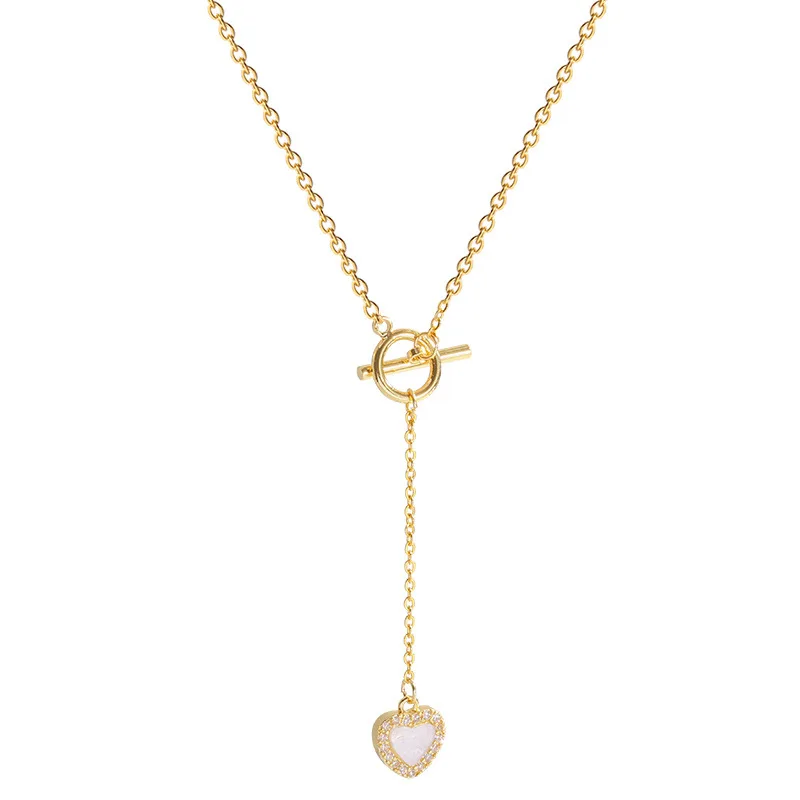 Stainless Steel Heart Shaped Personalized Advanced Design Titanium Steel Necklace