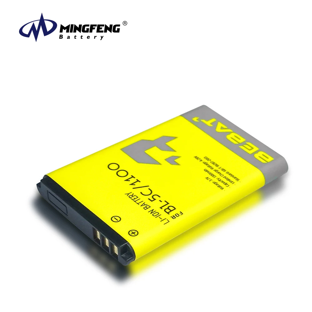 100% новый нулевой цикл для Nokia BL-5C 3 7 V 650-1200mAh 1020mAh батарея мобильных