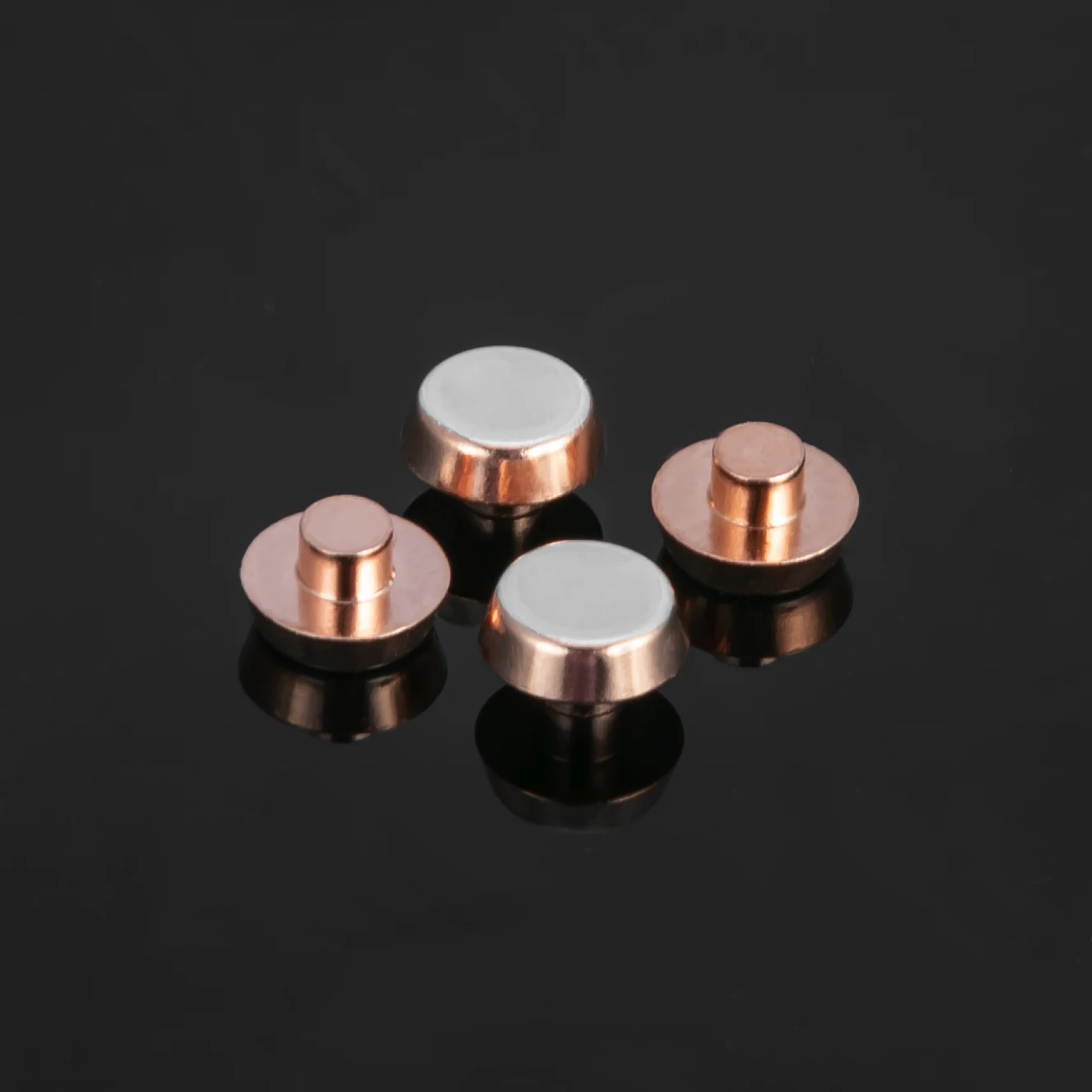 Electrical silver contact copper Contacts assembled in brass stamping switch terminal accessories