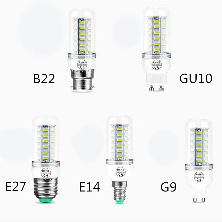 3W 5W LED Corn Light Bulb Mini AC220V Sewing Machine Lights E27 E14 B22 G9 GU10 Super Bright Ceiling Fan Lamp 3000K 6000K
