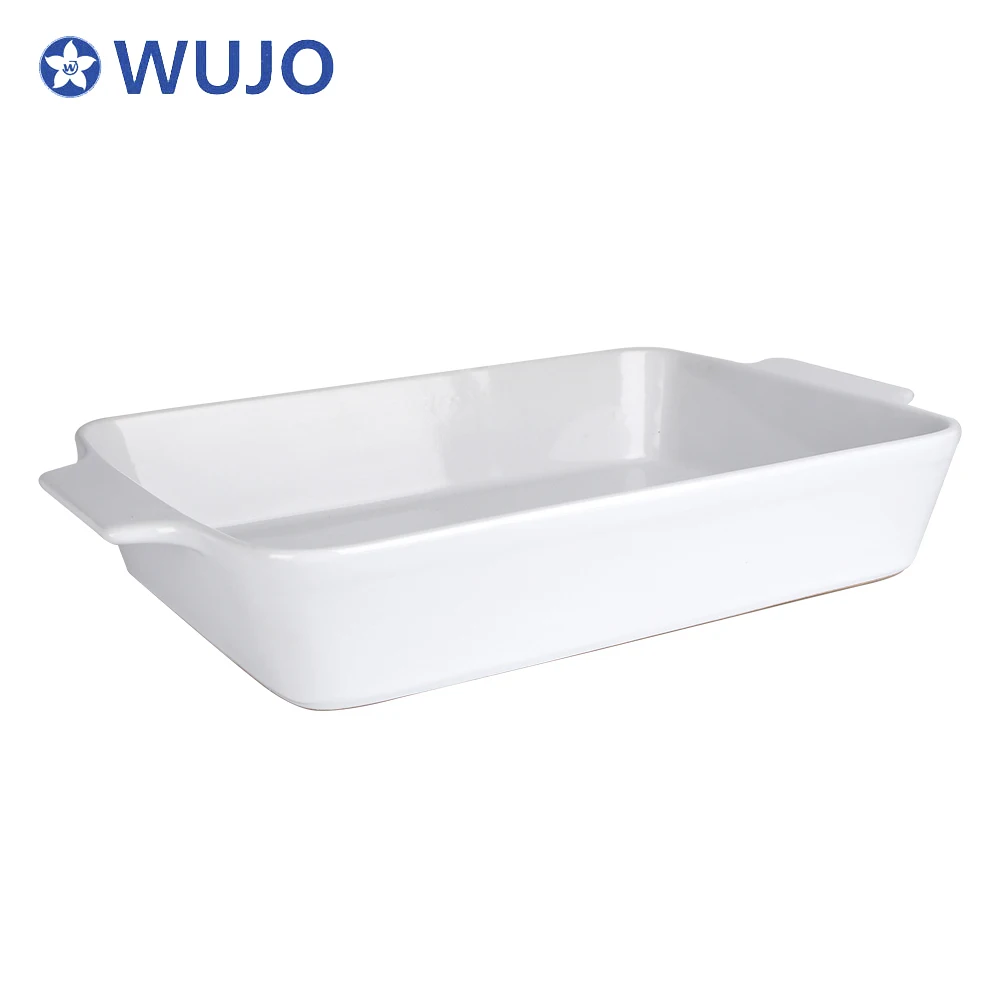 White Porcelain Baking Tray Pans Large Oven Ceramic Porcelain Baking Tray