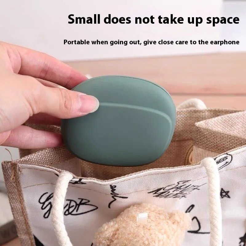 Affordable Silicone Headphone Organizer Mini Magnetic Data Cable Storage Case Portable Wired Headset Storage Bag
