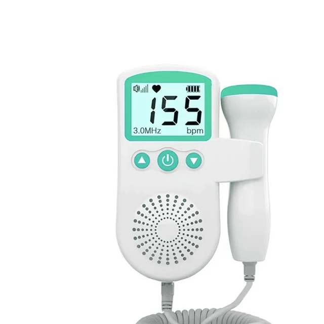 big LCD screen pocket baby fetal doppler monitor heartbeat pregnancy for home