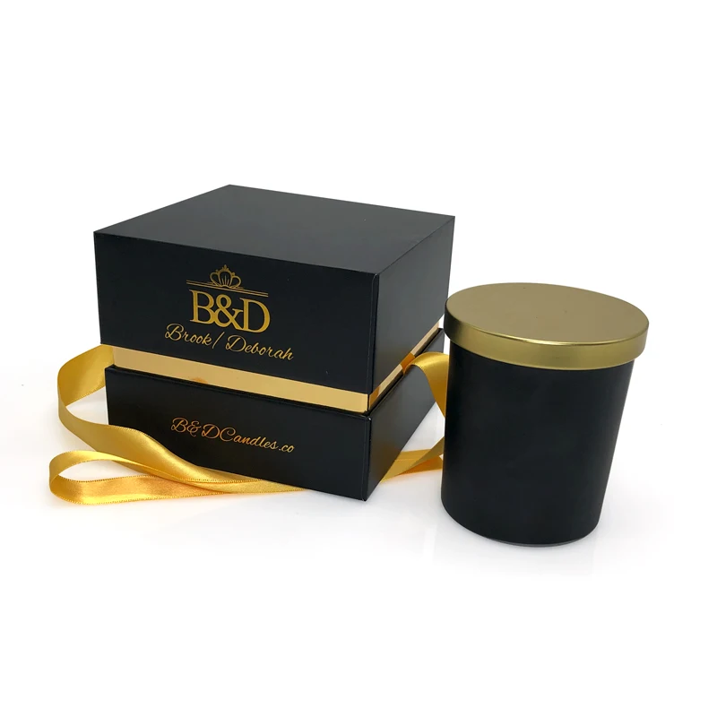customized design luxury cardboard gift packaging candle jars and boxes,Printed custom Candle Box with lid