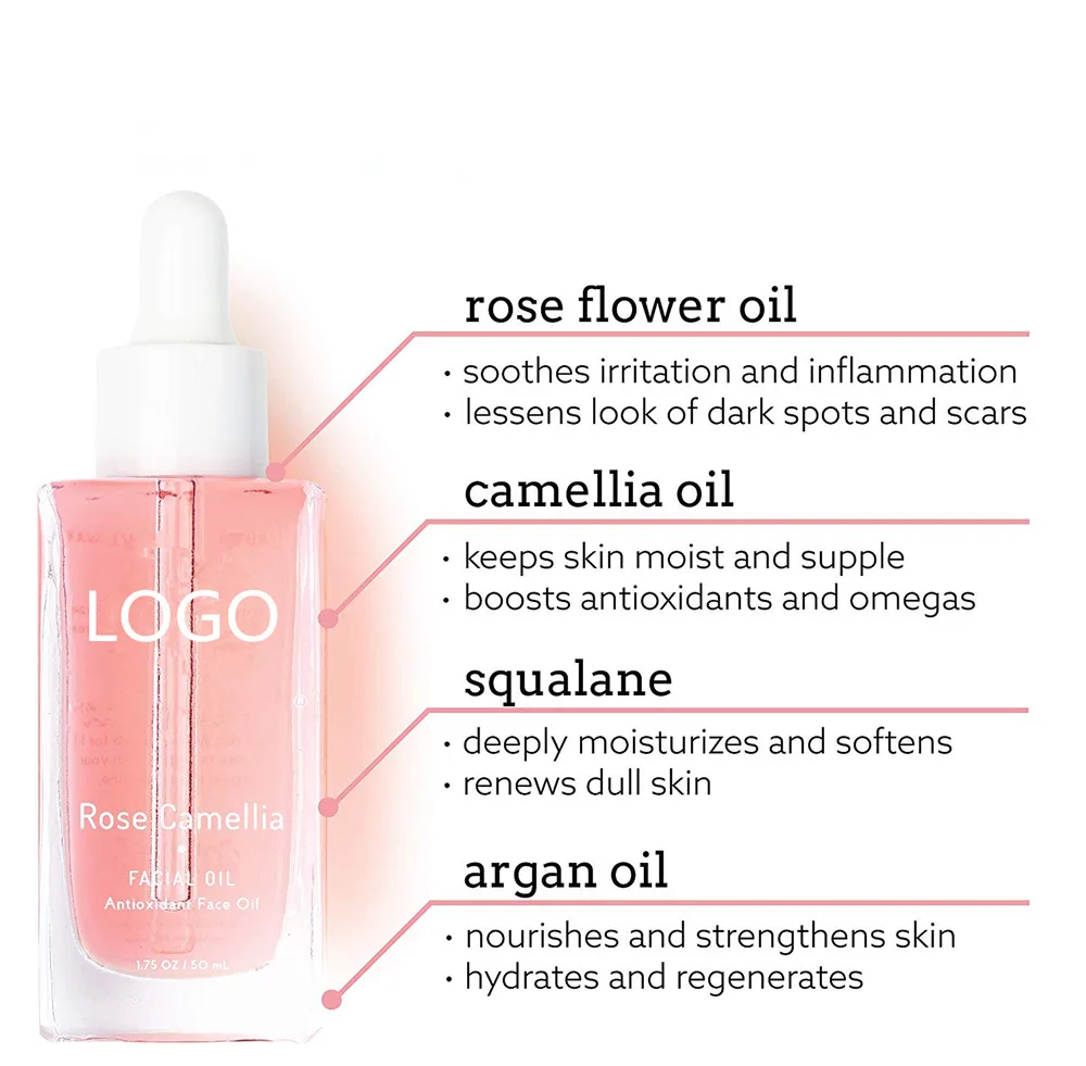 Wholesale Private Label 100% Pure Natural Organic Rose Flower Camellia Oil Antioxidant Facial Oil