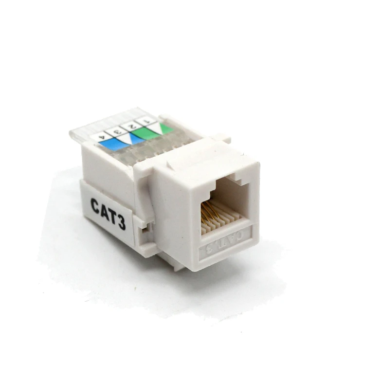 Кот 3 монтажным RJ11 RJ12 телефон KEYSTONE JACK слоновая кость Муфта Разъем 4P4C CAT3