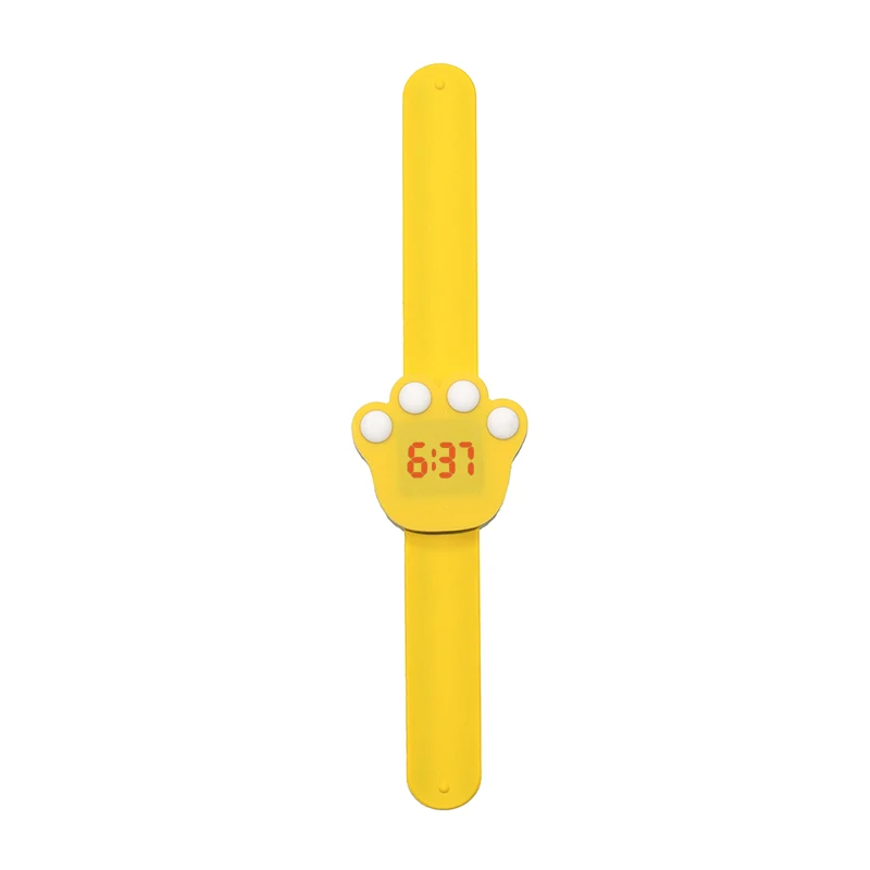 Рекламные подарки логос напечатал силиконовый СЛЭП браслет сенсорный экран часы для детей изготовленное на заказ с принтами персонажей из мультфильмов и цифровые светодиодные наручные часы