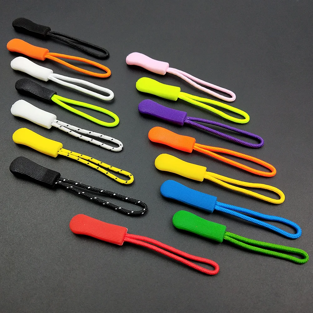 25 Colors Zipper Tags Strong Nylon Cord, Zipper Pull Replacement for Backpacks, Jackets, Luggage, Purses, Handbags, Sweatshirt