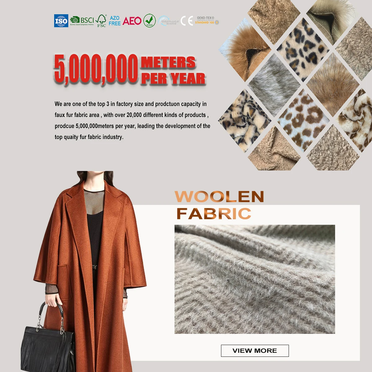 High Quality Hotsale Cheap Price Super Soft Wool Red Herringbone Fancy Woolen Fabric For Coat