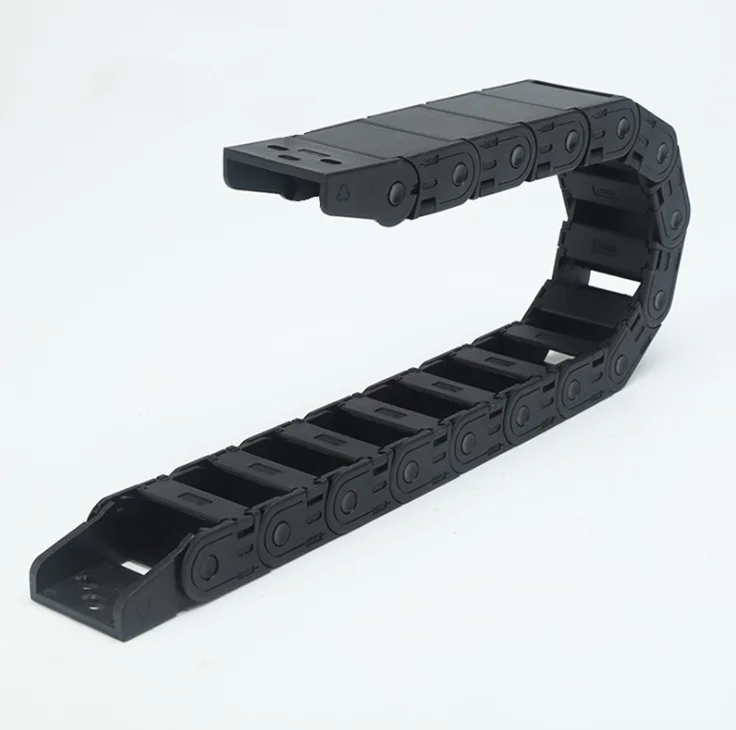 
T18 series 18*37 mm small semi closed flexible energy wire carrier plastic reinforced nylon PA66 towline cable drag chain 