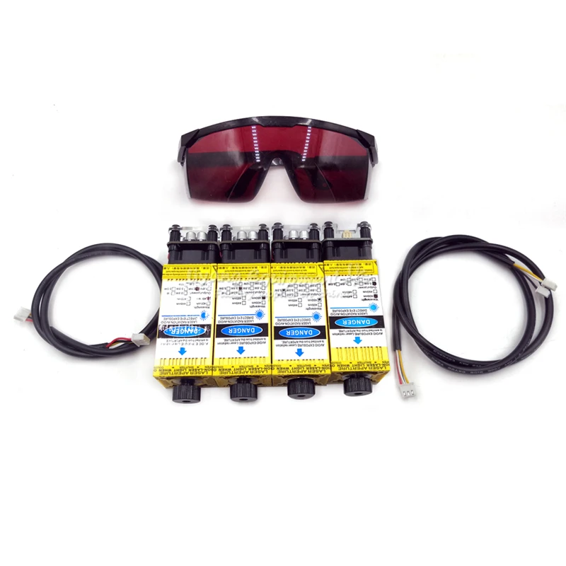 Diode laser parts TTL PMW mix control 405NM 450NM blue purple laser 5500mw 10w 15w laser engraving machine module