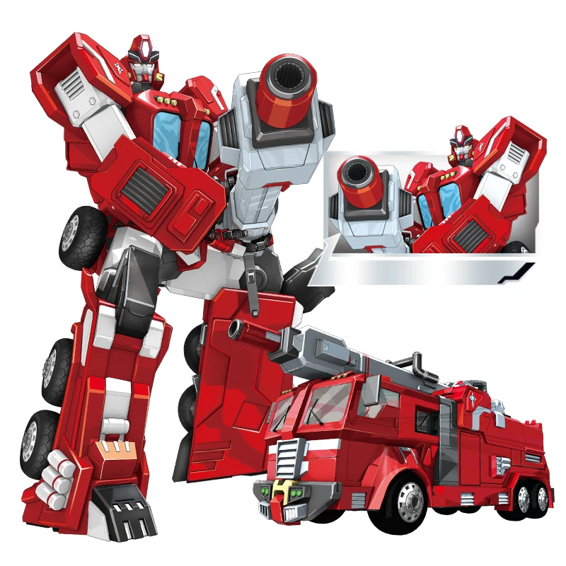 DIY Assembly Function Transforming Robots Deformable Fire Fighting Truck Plane Tank Construction Toys