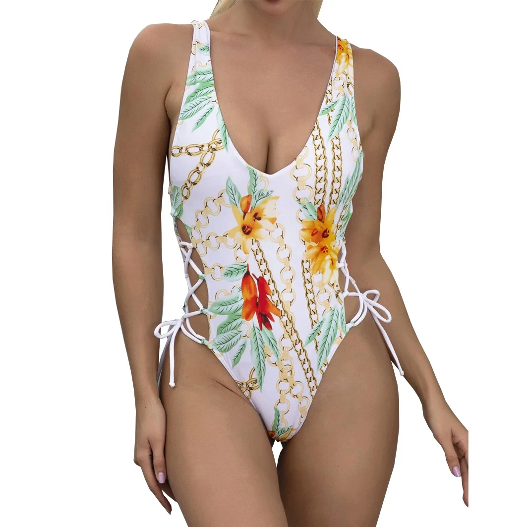 
Women One Piece Lace Up Bikini 2021 Swimwear & Beachwear 