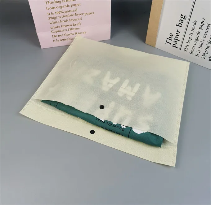 TGBA-8D040 Non сплетенный мешок упаковки одежды одежда на пуговицах для детей; Мешок охраны окружающей среды сумка для одежды