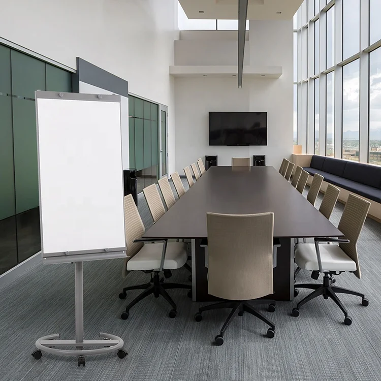 Wholesale office mobile flipchart dry erase whiteboard easel height adjustable magnetic white board flip chart stand with wheels