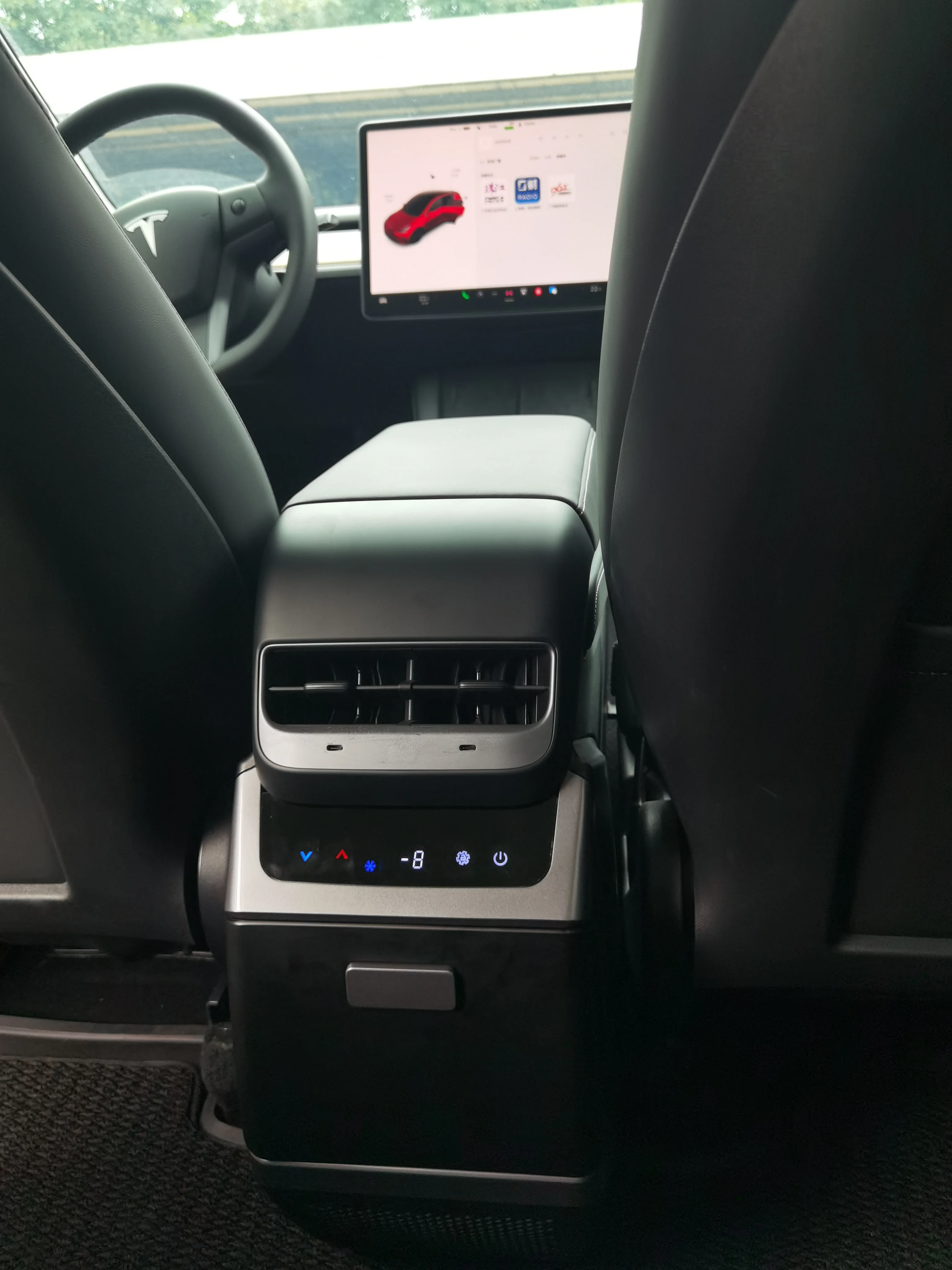 12V Armrest Model Y Modified Fridge   4.6L Compressor Mini Car Refrigerator Auto Fridge Accessories For Tesla