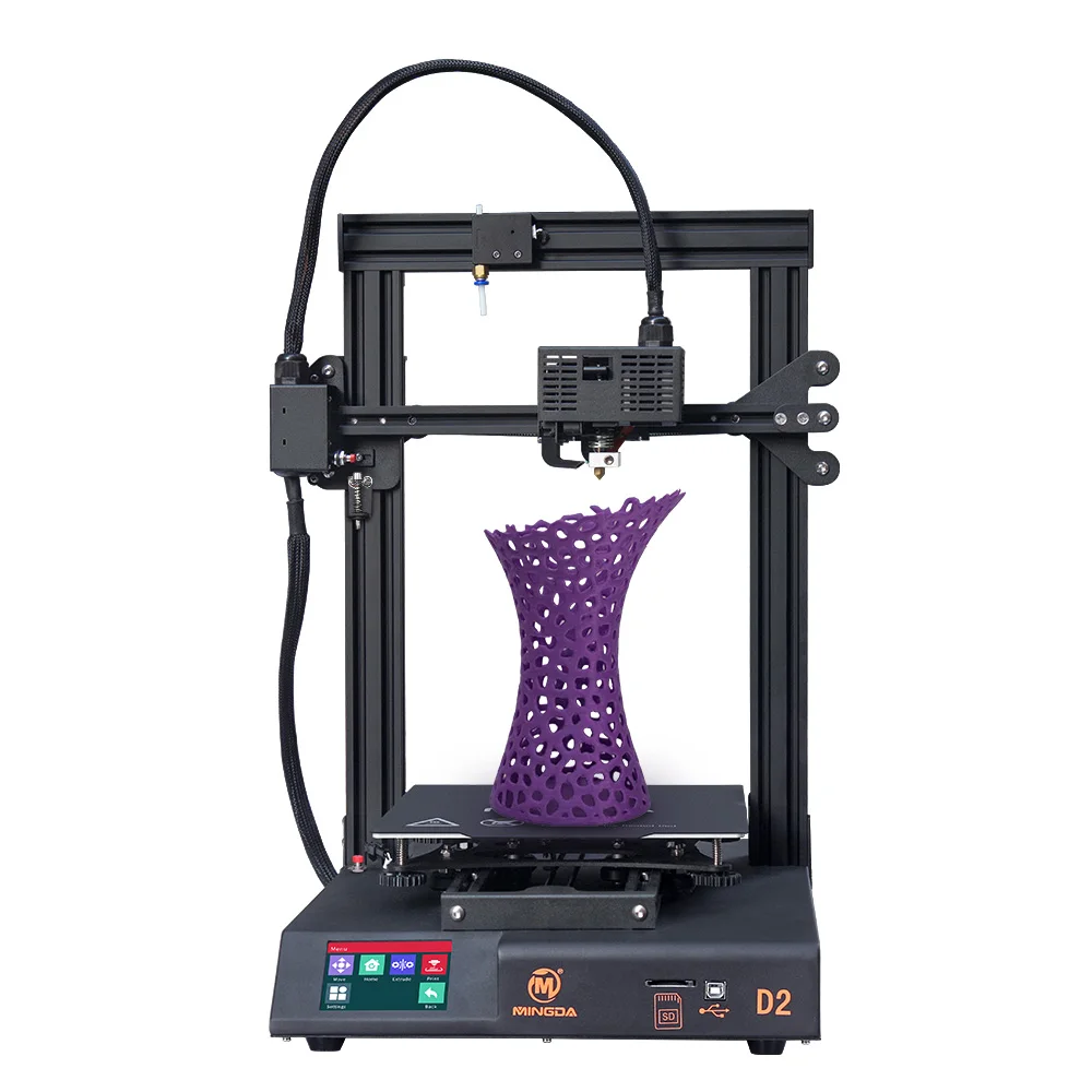 MINGDA D2 The Best Entry Level 3D Printer 32 Bits Motherboard 230*230*260mm High Resolution 3D Printer FDM Single Color Provided