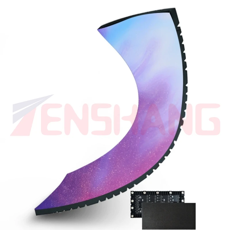 P2 Pantalla Led Soft Indoor Led Advertising Screen Curved Led Panel P2 Led Module Pantalla Led Flexible