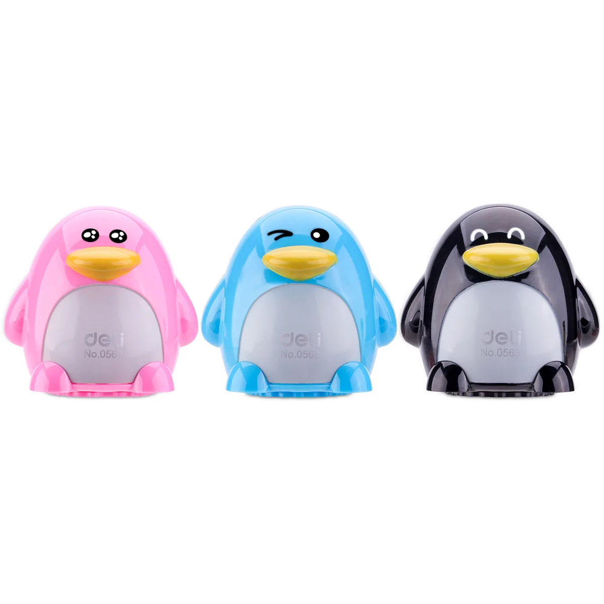 Penguin pencil sharpener, pencil sharpener, pencil sharpener, cute cartoon double blade combination