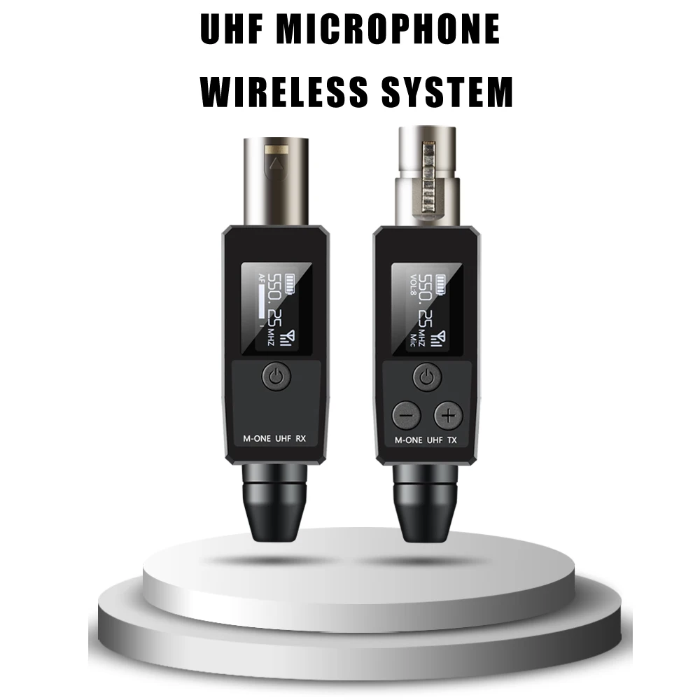 M-ONE UHF микрофоны DSP Проводная Беспроводная система XLR передатчик приемник сигнала адаптер для динамического 48 В