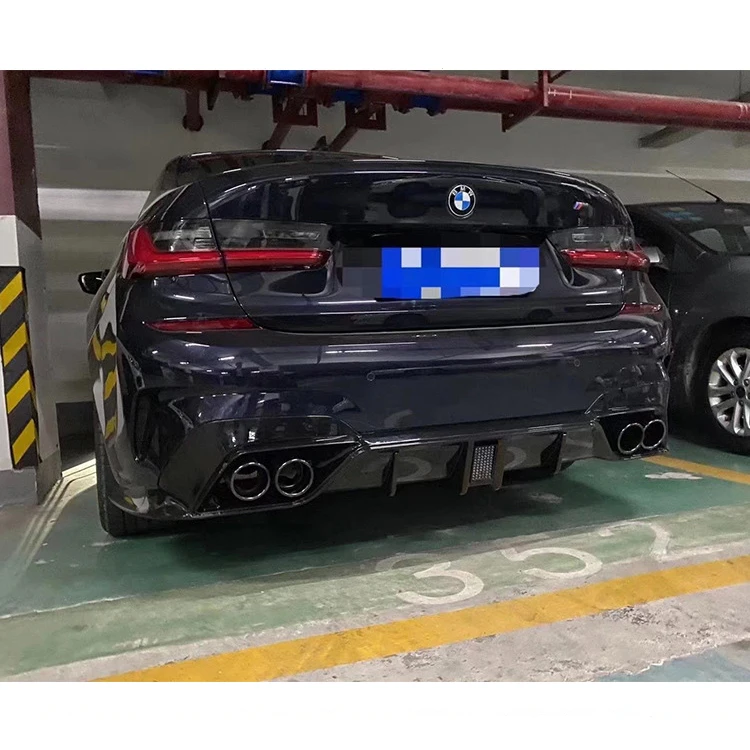 G20 Competitive Style Rear Bumper Splitter Diffuser Spoiler Lip With Led Light for 3 series G20 G28 2019+