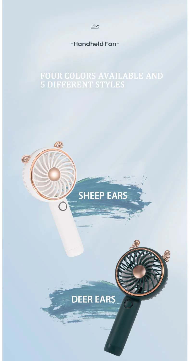 Popular Product Portable Usb Rechargeable Handle Electric Desk Low Noise Mini Fan