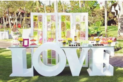 Love Letter Cake Candy Table For Wedding Party Event Decoration