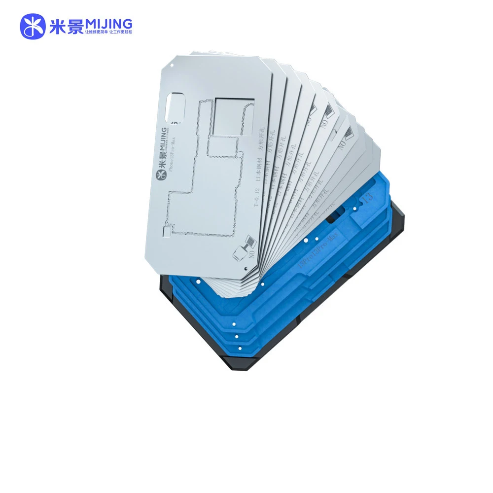 Mijing Z20 Pro 18 In 1Bga Fixture For Iphone X-14 Pro Max Middle Layer Motherboard Reballing Soldering Platform With Stencil