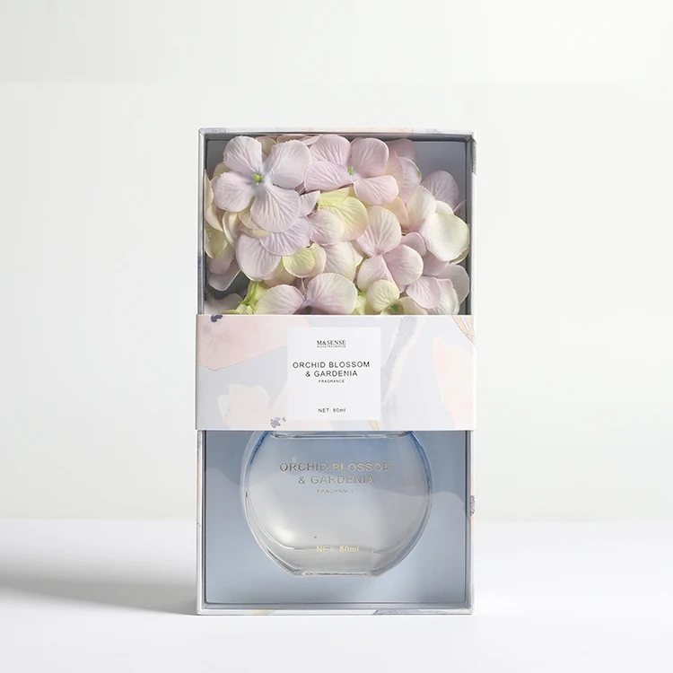 M&sense 80ml home fragrances glass bottle flower diffuser reeds