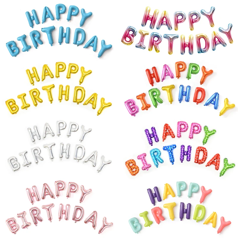 
12inch 18inch new design star golden game happy birthday foil balloons set for kids 