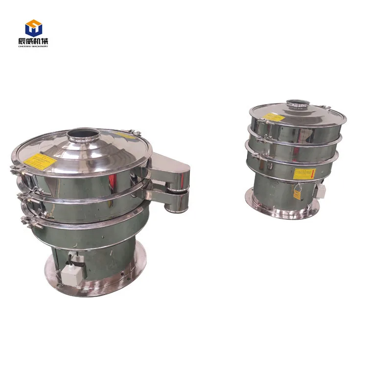 CW rotary sifter circular vibrating screen chilli powder powder flour sieving machine