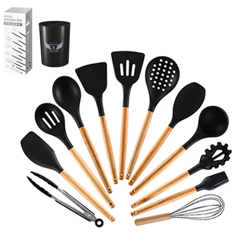 Home 12 piece a set Silicone cooking kitchen utensils set kitchen accessories